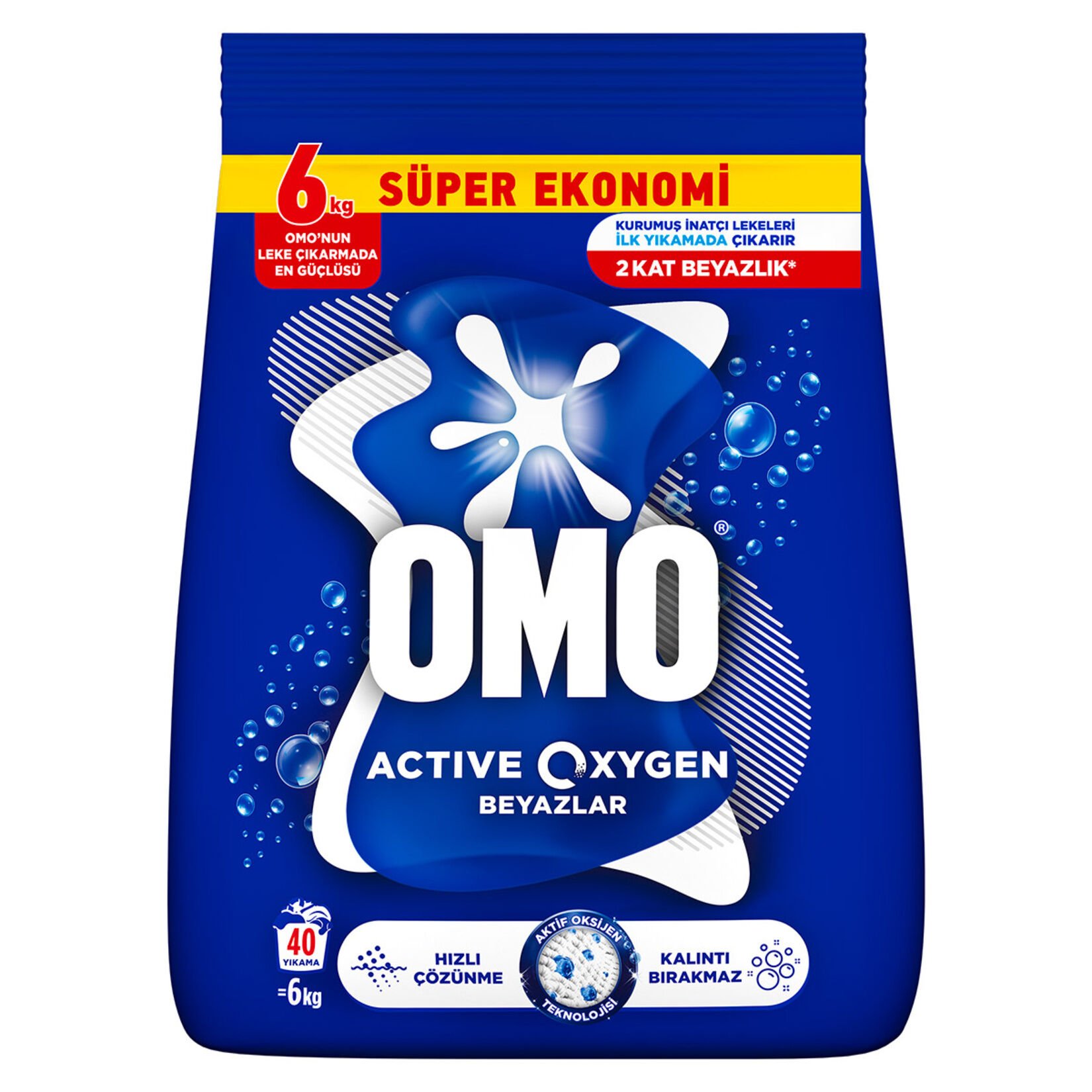 Omo Active Oxygen Beyazlar Toz Deterjan 6 Kg