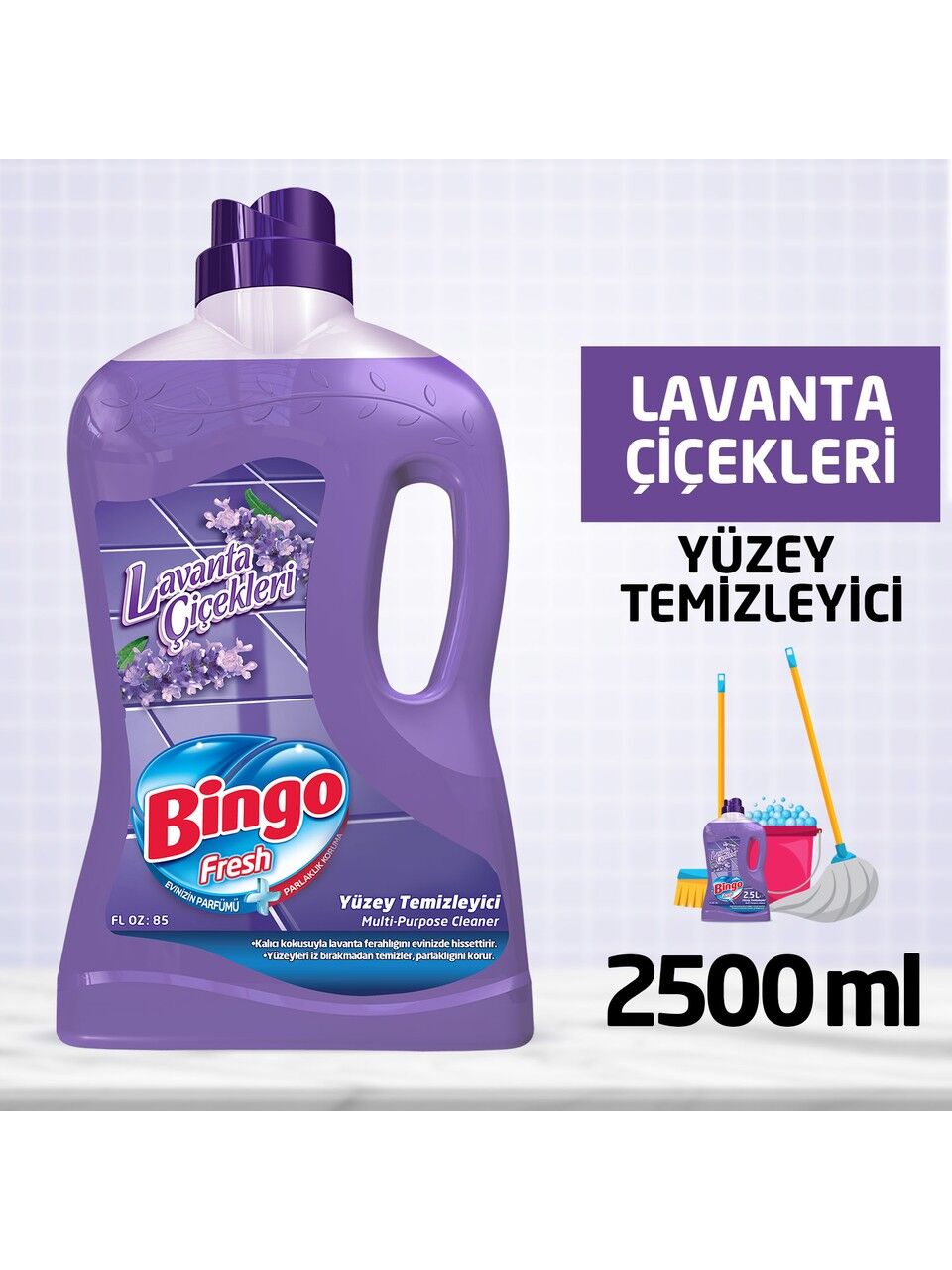 Bingo Lavanta Çiçekleri  Yüzey Temizleyici 2,5 L