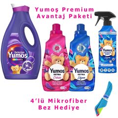 Yumoş Avantaj Paketi 5'li Set Tüm Renkler 1690-Orkide-Lilyum Yumuşatıcı-Lilyum Sprey 4'lü Bez Hediye
