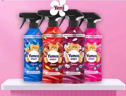 Yumoş Sprey Sakura 450 ml x1 + Yumoş Sprey Amber 450 ml x1 + Yumoş Sprey Lilyum 450 ml x1 + Yumoş Sprey Orkide 450 ml x 1