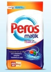 Peros Matik 9 Kg Beyaz Ve Renkliler Toz Deterjan