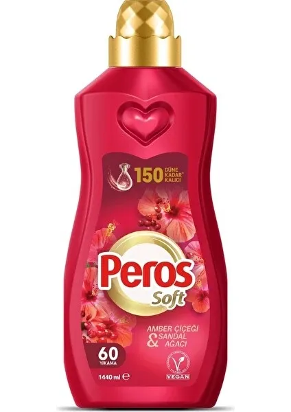 Peros 1440 Ml Konsantre Yumuşatıcı Amber Çiçeği – 1,4 lt