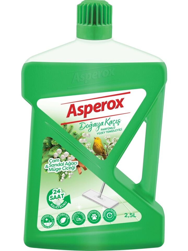 Asperox Yüzey Temizleyici Doğaya Kaçış Çam & Sandal Ağacı Müge Çiçeği 2,5 Lt