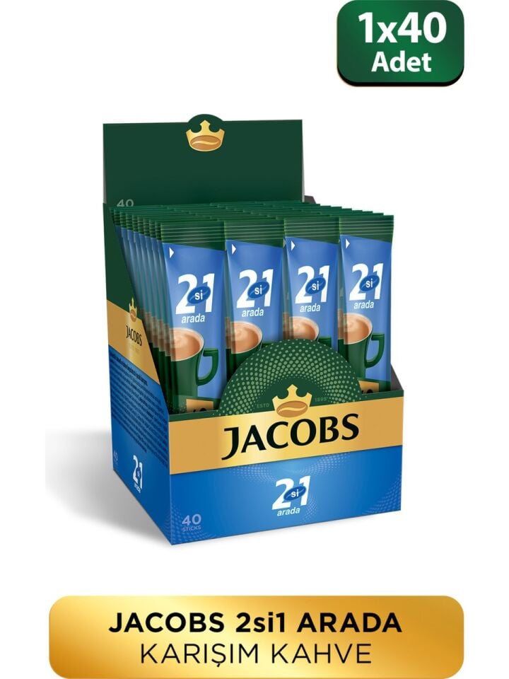 Jacobs 2'si 1 Arada Karışım Kahve 40'lı Kutu