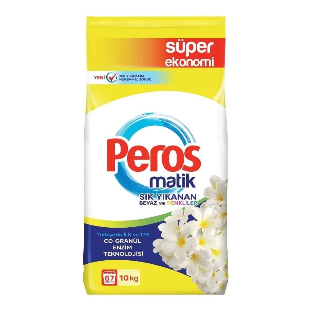 Peros Matik 10 kg Sık Yıkanan Beyaz ve Renkliler Yasemin