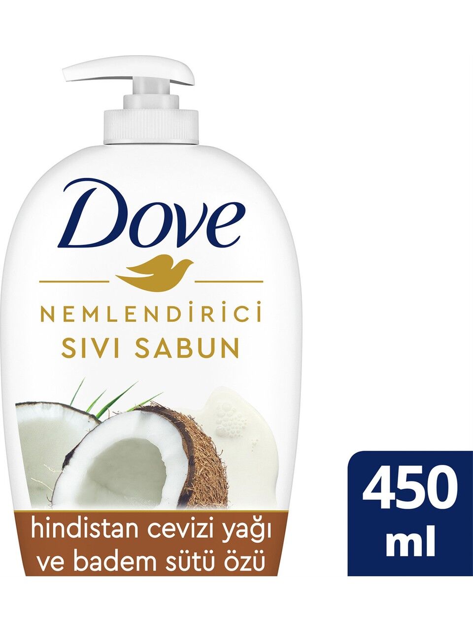 Dove Nemlendirici Sıvı Sabun Hindistan Cevizi Yağı ve Badem Sütü Özü  450 ml