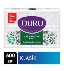 Duru Saf & Doğal Kaynaklı Klasik 4 Adet Beyaz Kalıp Sabun 600Gr