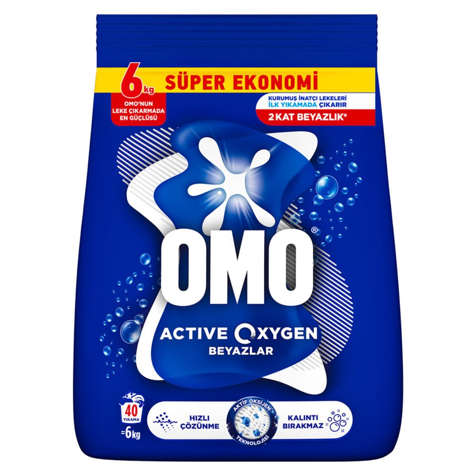 Omo Active Oxygen Beyazlar Toz Deterjan 6 Kg