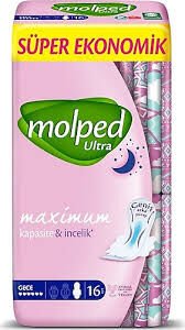 Molped Ultra Yeni paket Ped Gece 16LI