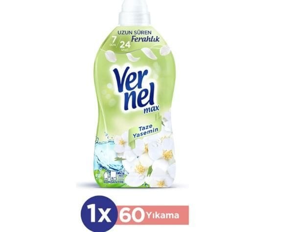 Vernel Max Konsantre Yumuşatıcısı Taze Yasemin 1440ml