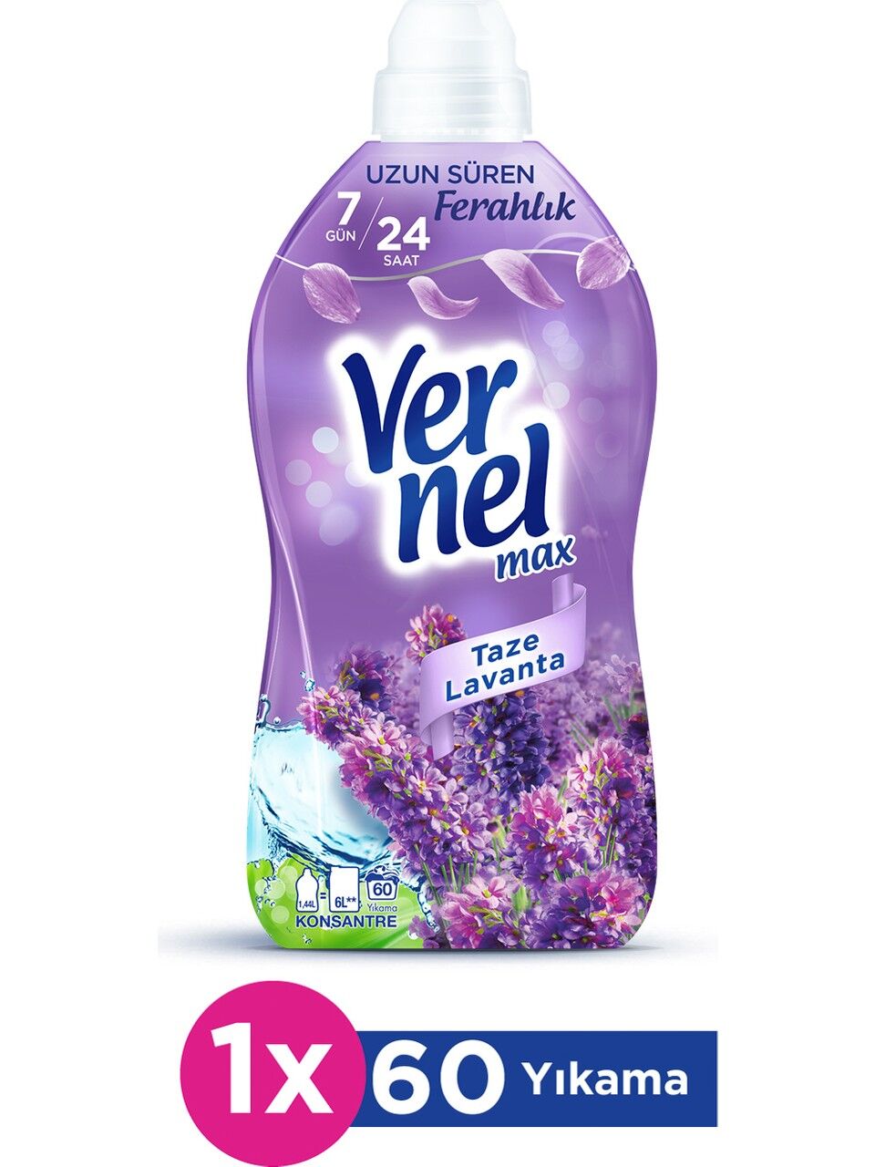 Vernel Max Konsantre Yumuşatıcısı Taze Lavanta 1440ml