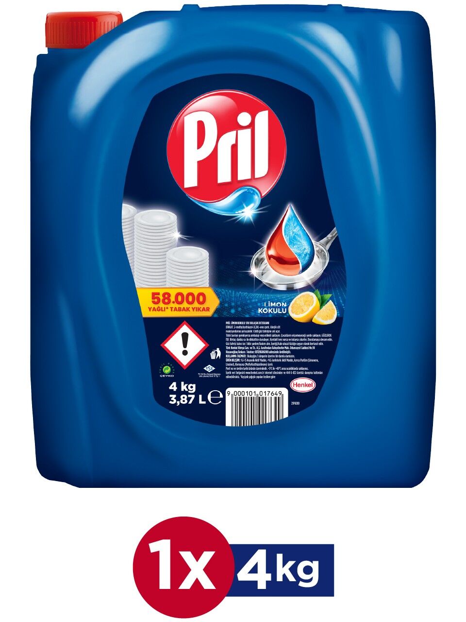 Pril Bulaşık Deterjanı Limon Kokulu 4 kg
